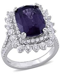 Diamond Select Cuts - 14k 7.91 Ct. Tw. Diamond & Purple Spinel Cocktail Ring - Lyst