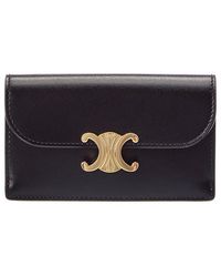 Celine - Triomphe Long Leather Card Holder - Lyst
