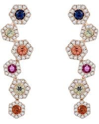 Diana M. Jewels - Fine Jewelry 14k 1.13 Ct. Tw. Diamond & Sapphire Earrings - Lyst