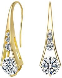 Rachel Glauber - 14k Over Silver Cz Earrings - Lyst