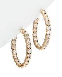 Diana M. Jewels - Fine Jewelry 18K Rose 8.26 Ct. Tw. Diamond Hoop Earrings - Lyst