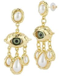 Sphera Milano - Plated Evil Eye Earrings - Lyst
