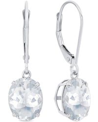 MaxColor - 14k 5.50 Ct. Tw. White Topaz Dangle Earrings - Lyst
