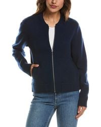 Forte - Zip 100% Cashmere Bomber Cardigan - Lyst