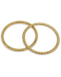 Adornia - 14k Plated Stacking Ring Set - Lyst