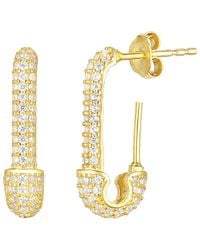 Sphera Milano - 18k Over Silver Cz Earrings - Lyst
