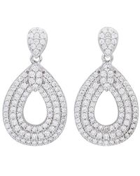 Suzy Levian CZ Jewelry - Suzy Levian Silver Cz Dangle Earrings - Lyst