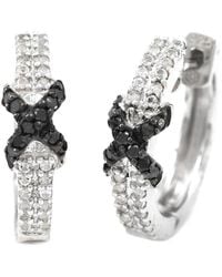 Gemstones - Silver 0.41 Ct. Tw. Diamond & White Topaz Earrings - Lyst