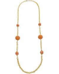 Kenneth Jay Lane - Plated Station Necklace - Lyst