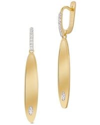 Reiss - 14K 0.15 Ct. Tw. Diamond Earrings - Lyst