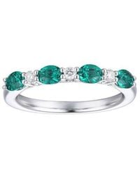 Gregg Ruth - 14K 0.83 Ct. Tw. Diamond & Lab-Grown Lab Created Emerald Ring - Lyst