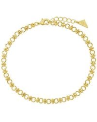Sterling Forever - 14k Plated Nadia Chain Anklet - Lyst