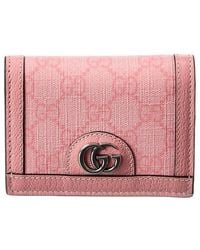 Gucci - Ophidia Gg Supreme Canvas & Leather Card Case - Lyst