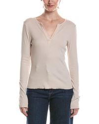 Michael Stars - Salem Mixed Henley Top - Lyst