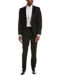 BOSS - Wool, Mohair & Silk-blend Suit With Flat Front Pant - Lyst