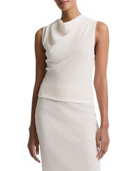 Vince - Shadow Grid Cowl Neck Top - Lyst