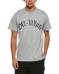 Off-White c/o Virgil Abloh - Slim Fit Goth Logo Jersey T-Shirt - Lyst