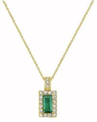 Forever Creations USA Inc. - Forever Creations 14k 1.65 Ct. Tw. Diamond & Emerald Halo Pendant Necklace - Lyst