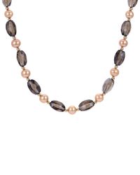Pearls - Imperial 14K Smoky Quartz 7-7.5Mm Freshwater Pearl Necklace - Lyst