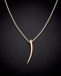 Italian Gold - 14k Horn Pendant Necklace - Lyst