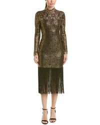 Rachel Zoe Hunter Fringe Midi Dress - Green