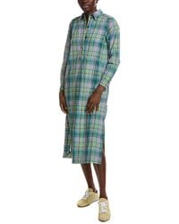 Ganni - Seersucker Check Shirtdress - Lyst