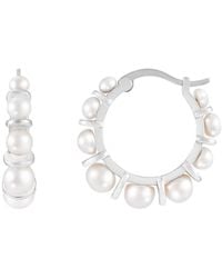 Splendid - Silver 2.5-4.5mm Pearl Earrings - Lyst