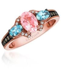 Le Vian ® 14k Strawberry Gold® 0.97 Ct. Tw. Diamond & Gemstone Ring - White