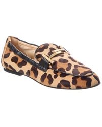 Tod's - Double T Haircalf & Leather Loafer - Lyst