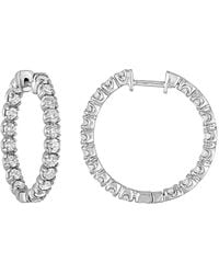 Diana M. Jewels - Fine Jewelry 18k 7.50 Ct. Tw. Diamond Hoops - Lyst