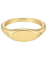Adornia - 14K Plated Marquis Cz Pinky Ring - Lyst