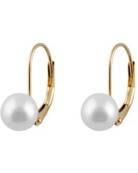 Splendid - 14k 7-7.5mm Akoya Pearl Drop Earrings - Lyst