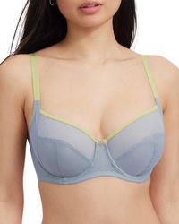 Skarlett Blue - Spellbound Sheer Side Support Bra - Lyst