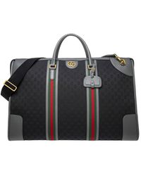 Gucci - GG Bauletto Canvas & Leather Duffel Bag - Lyst