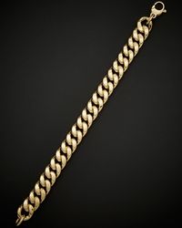 Italian Gold - 14k Semi-solid Curb Link Bracelet - Lyst