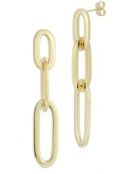 Italian Gold - 14k Bold Paperclip Link Drop Earrings - Lyst