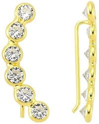 Amorium - 18k Plated Cz Ear Cuff - Lyst