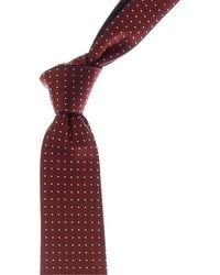 Canali - Squares/Burgundy Plaid Reversible Silk Tie - Lyst