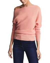 Reiss - Lorni Drape Neck Wool & Cashmere-blend Sweater - Lyst