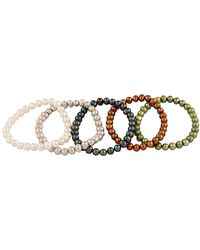 Splendid - 6-7mm Freshwater Pearl Stretch Bracelet Set - Lyst