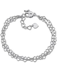 Italian Silver - Double Strand Bracelet - Lyst