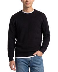 RAFFI - Textured Crewneck Sweater - Lyst