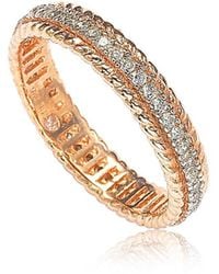 Suzy Levian CZ Jewelry - Suzy Levian Silver Cz Eternity Ring - Lyst