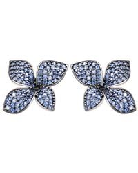 Suzy Levian - 0.02 Ct. Tw. Diamond & Sapphire Studs - Lyst