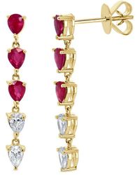 Sabrina Designs - 14k 1.48 Ct. Tw. Diamond & Ruby Drop Earrings - Lyst