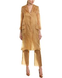 Max Mara Silk Coat - Brown