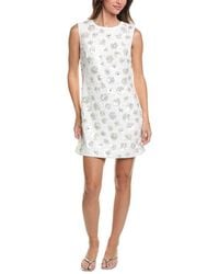 MILLY - Ivette Fleur Paillette Shift Dress - Lyst