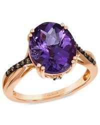 Le Vian - 14K Rose 4.07 Ct. Tw. Diamond & Amethyst Semi Precious Ring - Lyst