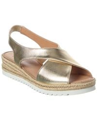 Aquatalia - Adelina Waterproof Leather Espadrille Sandal - Lyst