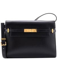 Saint Laurent - Leather Manhattan Shoulder Bag Medium (Authentic Pre- Loved) - Lyst